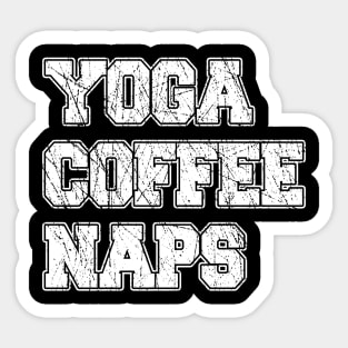 Yoga Coffee Naps Sticker